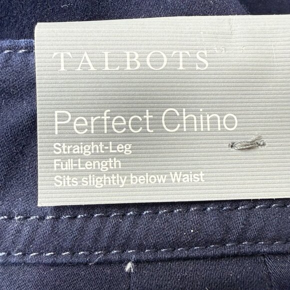 Talbots Perfect Chino Petite Straight Leg Pants Navy Brown Olive NWT Stretch - Picture 9 of 13